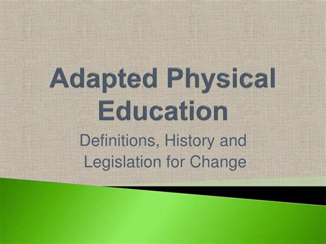 history of adapted physical education.